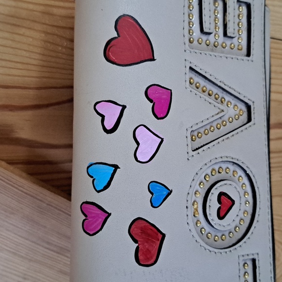 Hand Painted Light Pink Love Bag Crossbody - Picture 4 of 16